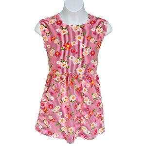 Flapdoodles Pink Sleeveless Floral Dress Girls Size 8